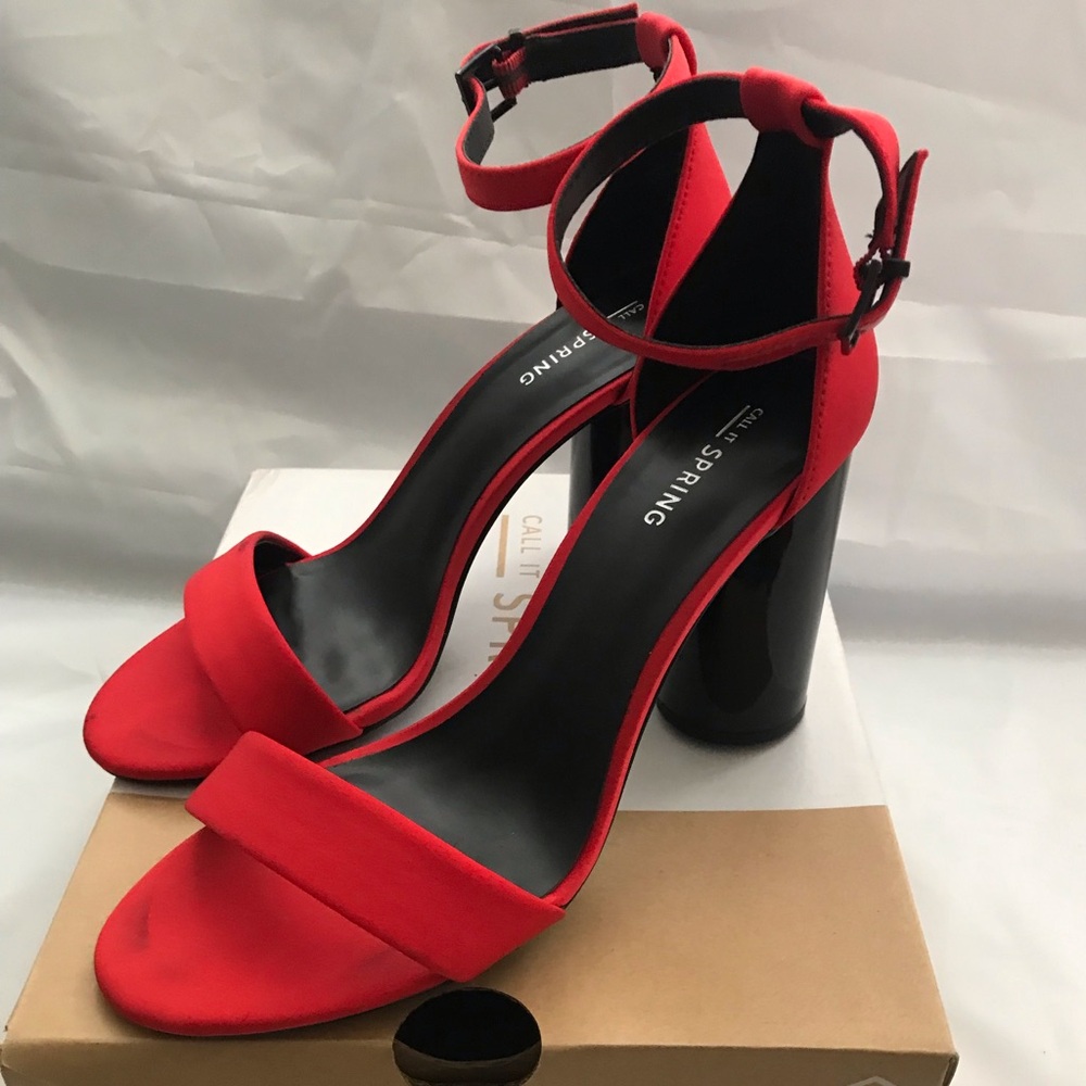 Call It Spring, Red, Microfibre, Open Toe, Round … - image 4